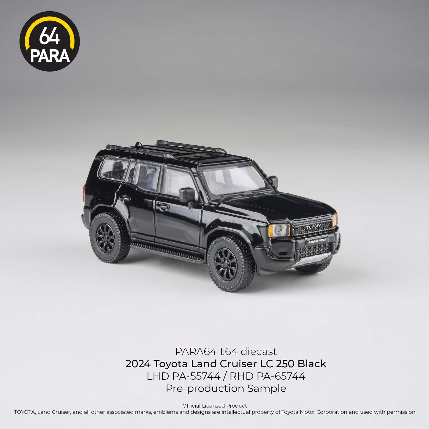 2024 Toyota Land Cruiser 250 Black Para 64 1:64 Scale Fishwheels