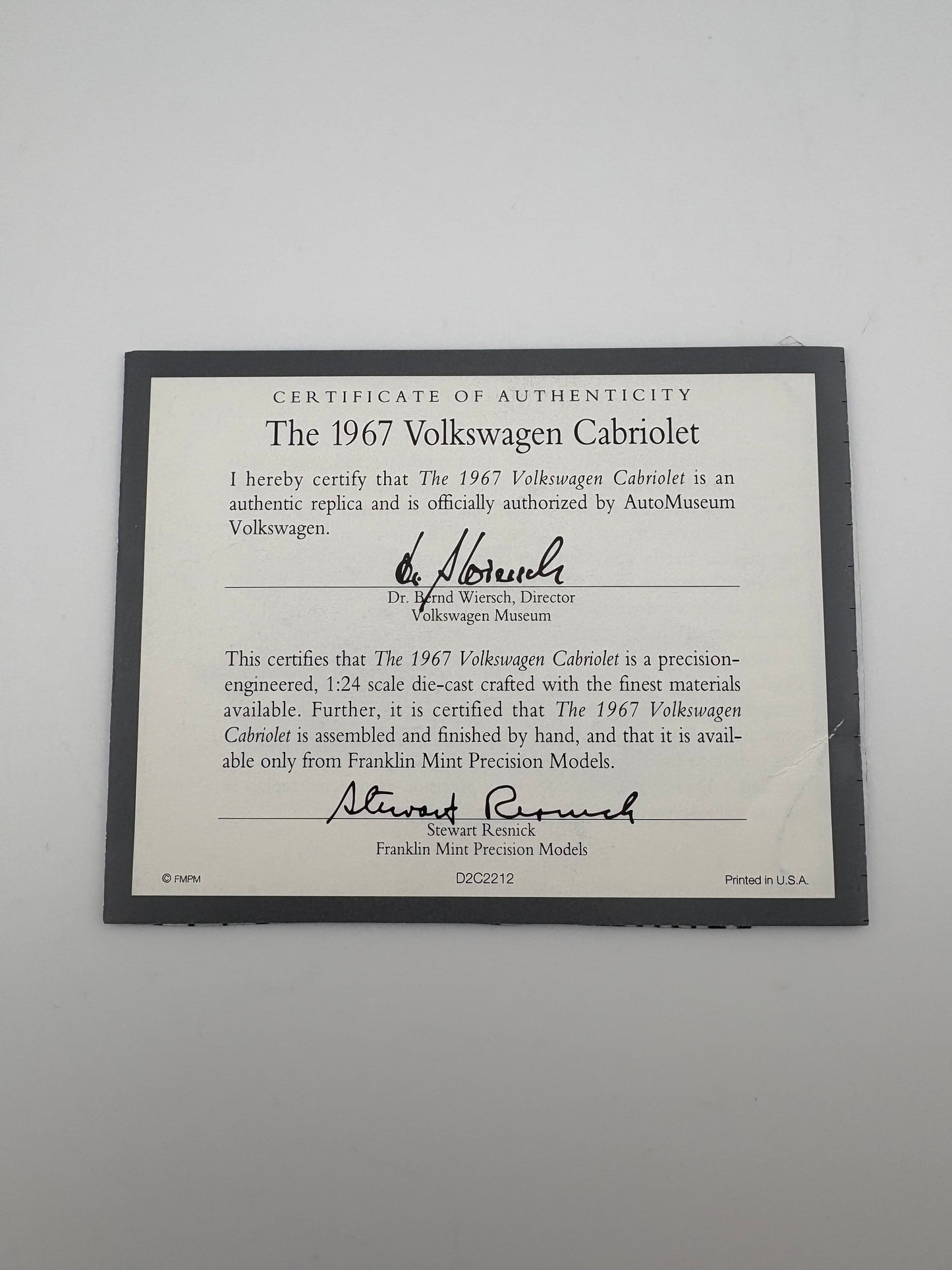 Franklin Mint – 1967 Volkswagen Cabriolet