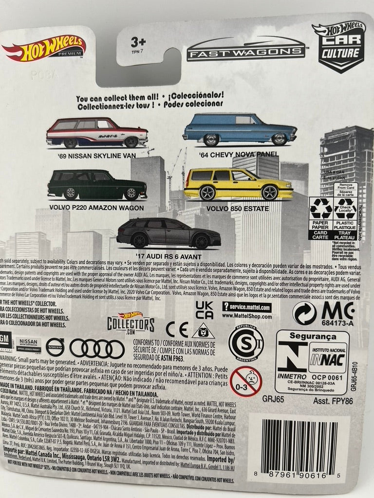 Hot Wheels '17 Audi RS 6 Avant – Fast Wagons (Car Culture Series) Fishwheels