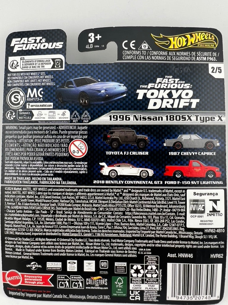 Hot Wheels 1996 Nissan 180SX Type X – Fast & Furious Fishwheels