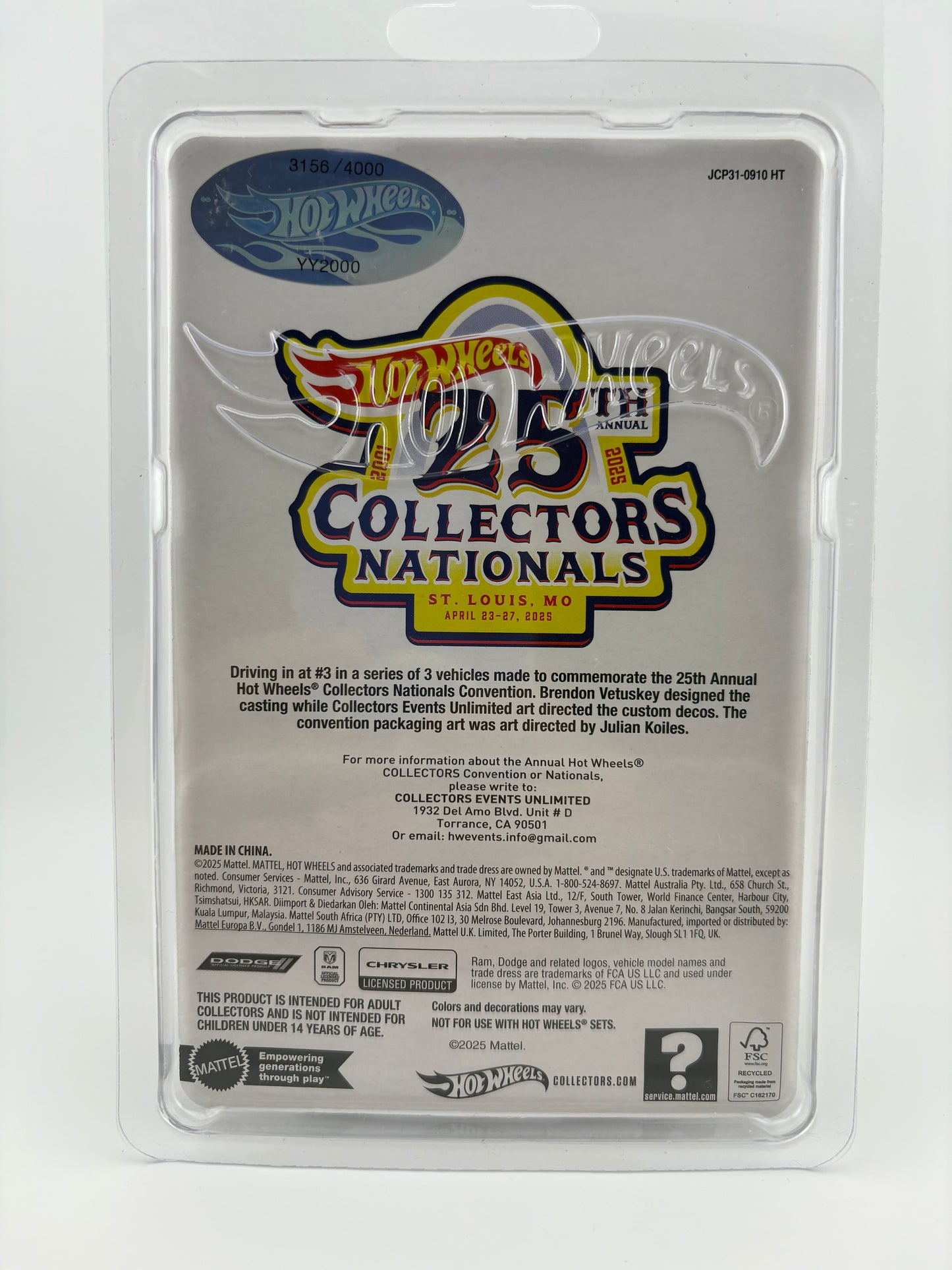 Hot Wheels 25th Collectors Nationals 2025 – 1964 Dodge Power Wagon (3 of 3)