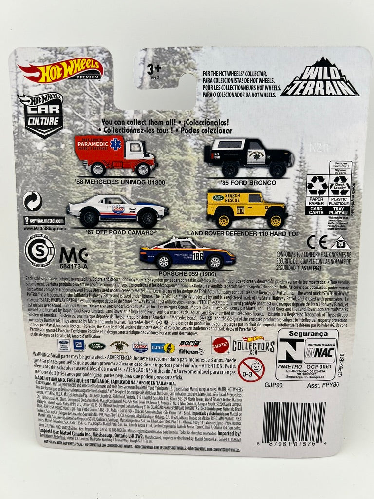Hot Wheels ’88 Mercedes Unimog U1300 – Back Country Paramedic Fishwheels