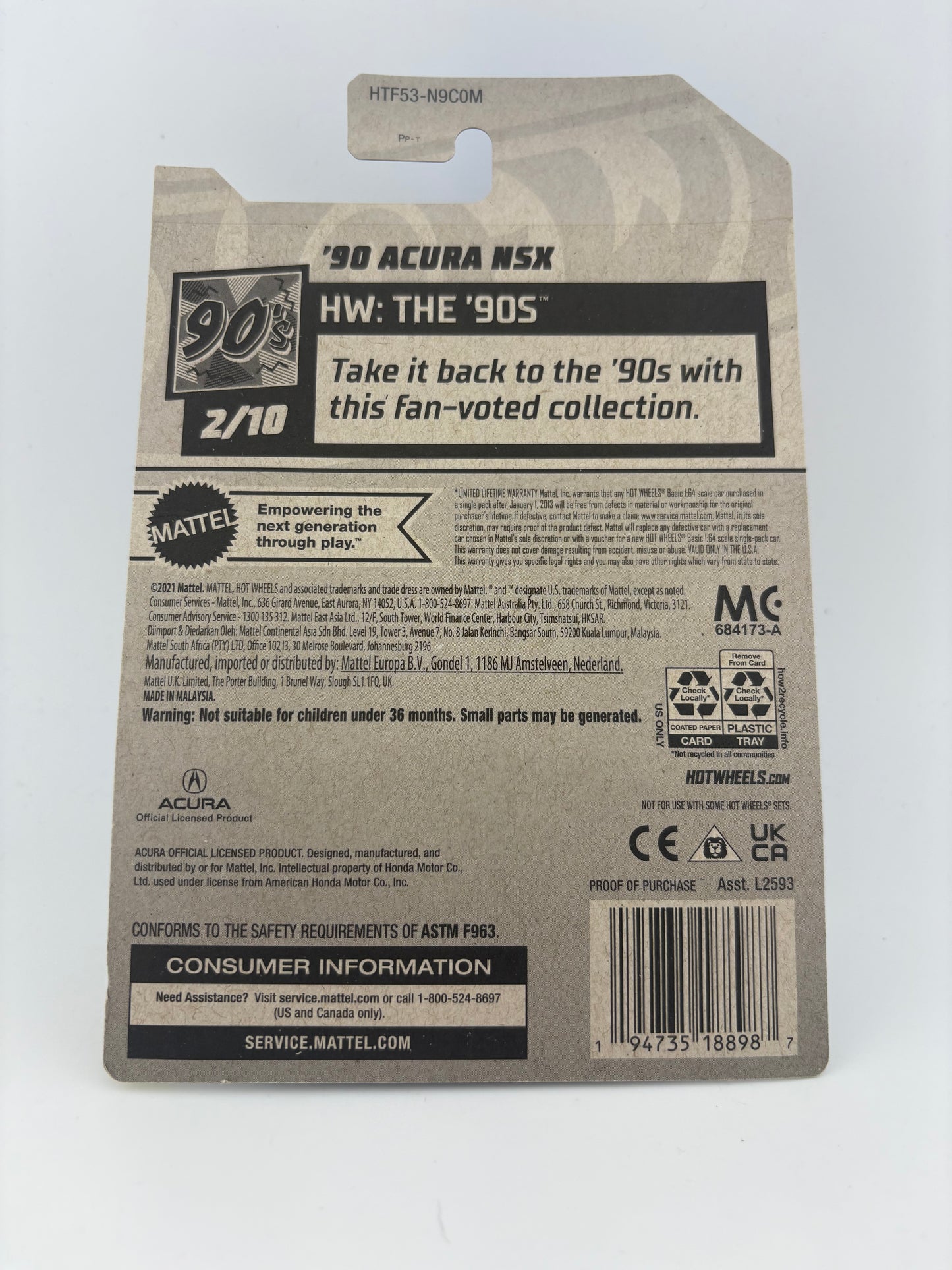 Hot Wheels ’90 Acura NSX – ZAMAC | HW: The ’90s 2/10