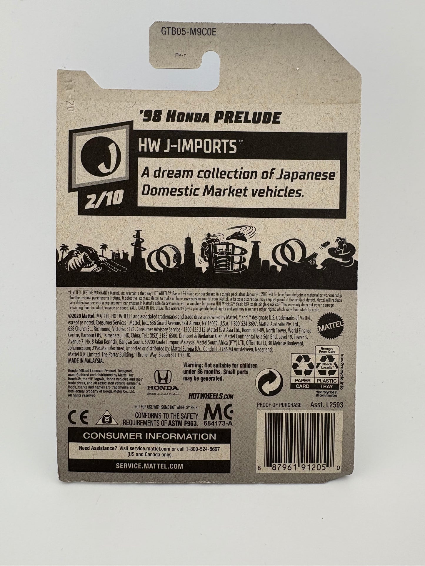 Hot Wheels ’98 Honda Prelude – HW J-Imports