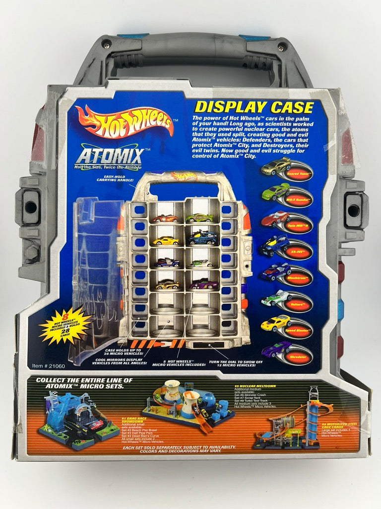 Hot Wheels Atomix Display Case including 8 micro Hot Wheels Fishwheels