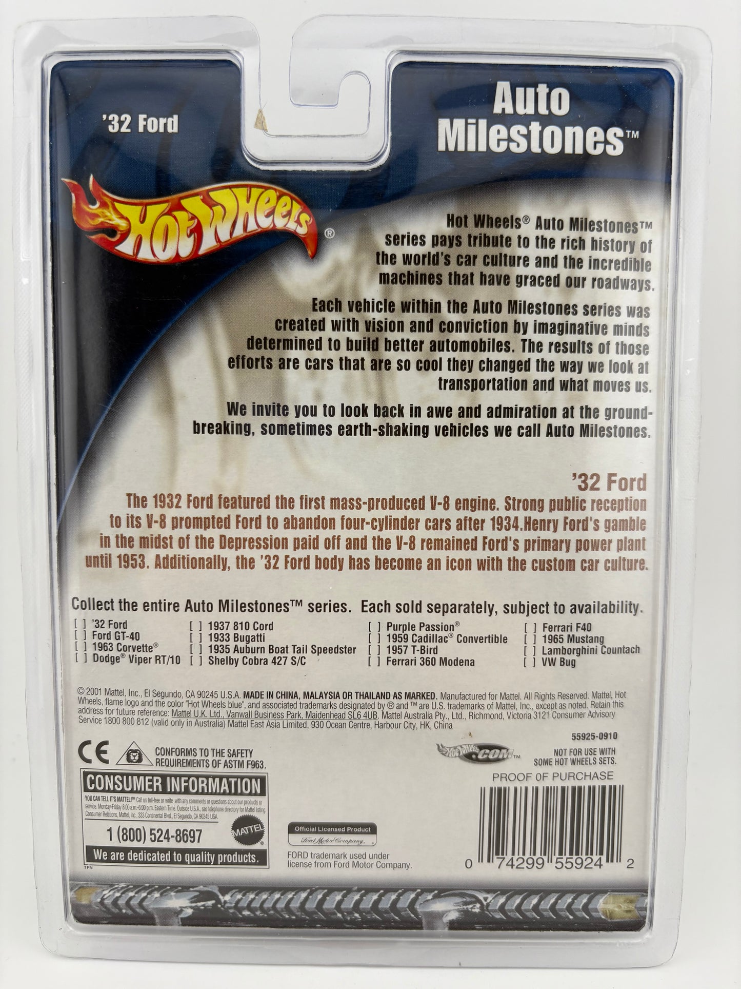 Hot Wheels Auto Milestones – ’32 Ford (2001 Release)