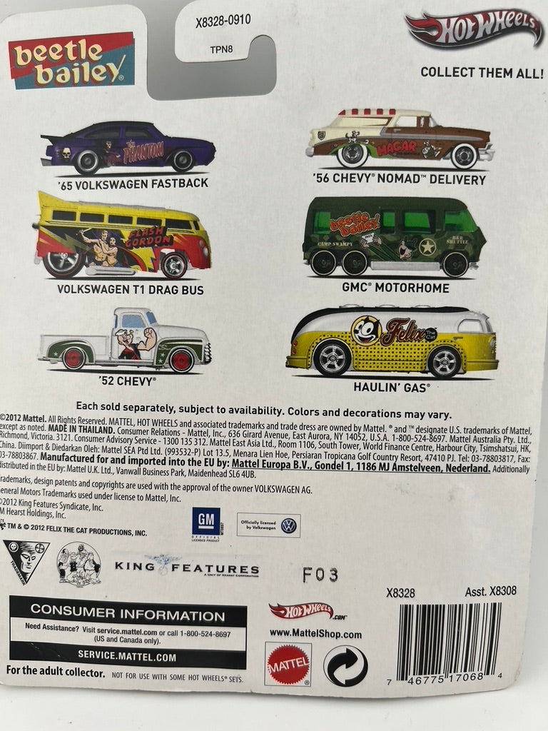 Hot Wheels Beetle Bailey GMC Motorhome Fishwheels