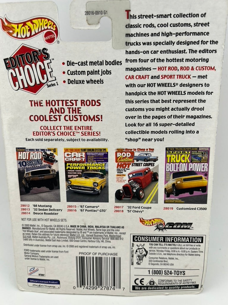 Hot Wheels Car Craft Editor's Choice ’67 Pontiac GTO Fishwheels