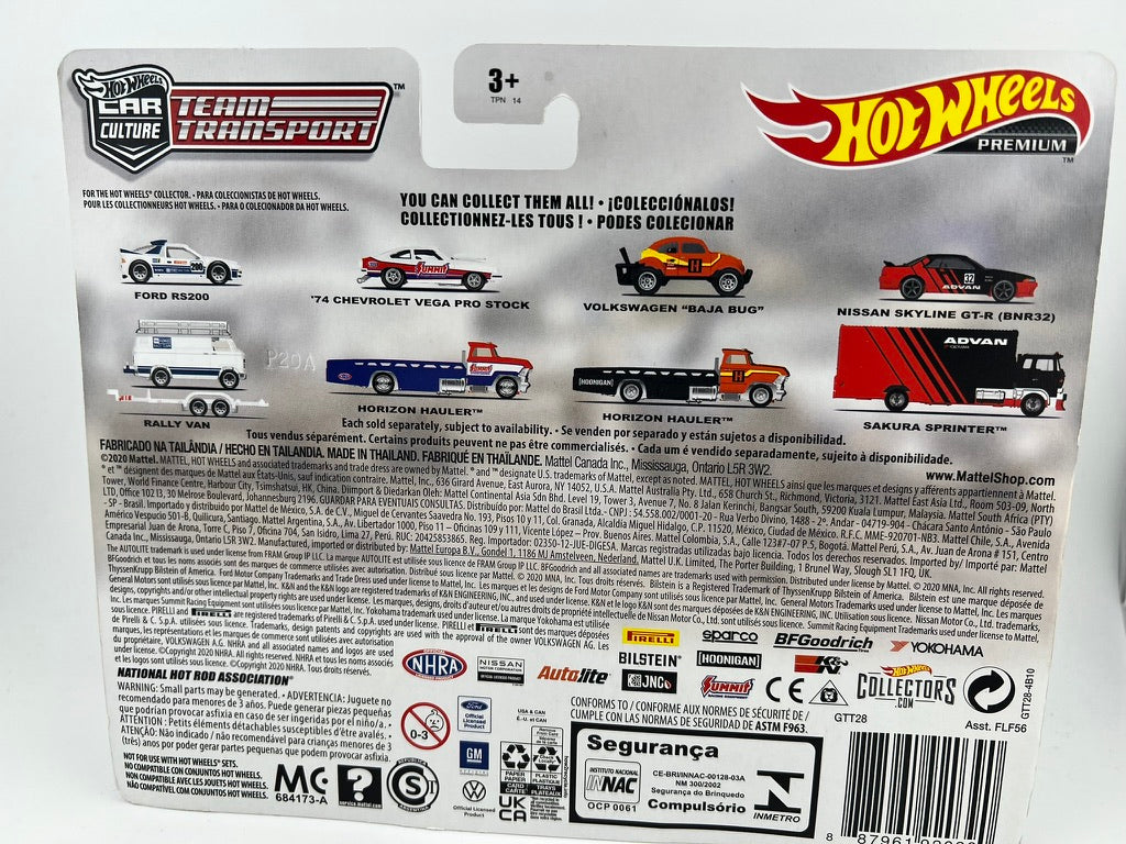 Hot Wheels Car Culture Team Transport Ford RS200 & Rally Van Fishwheels