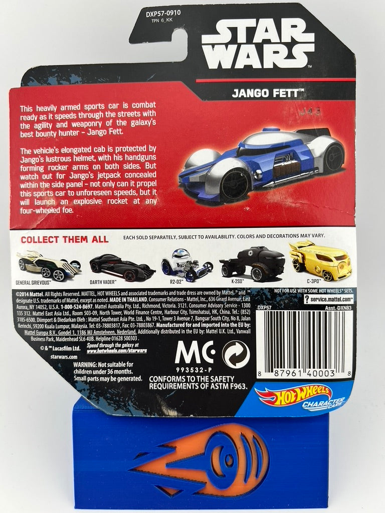 Hot Wheels Character Cars Jango Fett – Star Wars Series 1:64 Scale Fishwheels