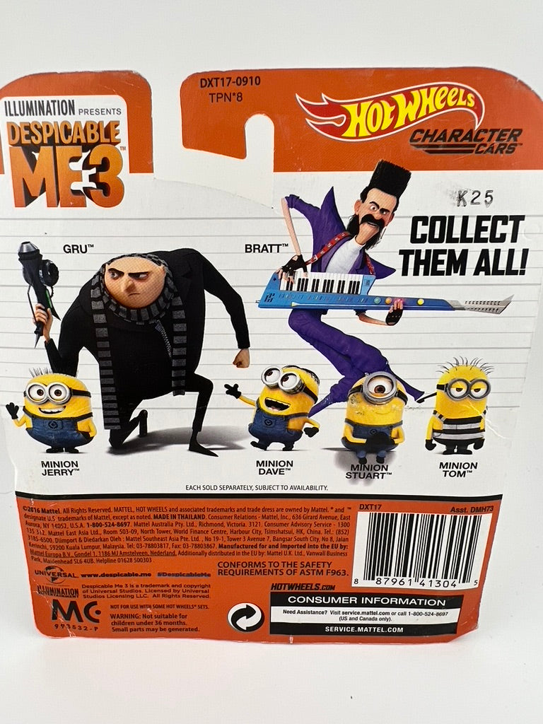 Hot Wheels Character Cars – Minion Dave (Despicable Me 3) Fishwheels