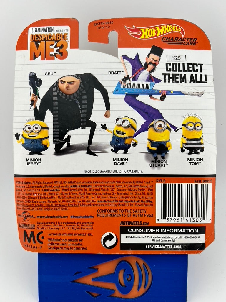 Hot Wheels Character Cars – Minion Tom (Despicable Me 3) Fishwheels