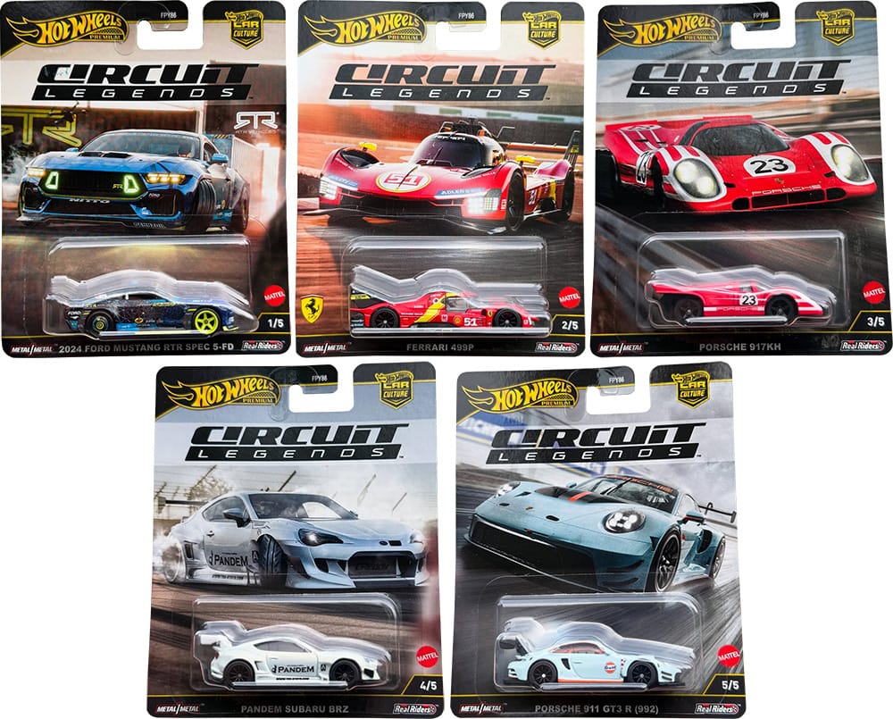 Hot Wheels Circuit Legends 2024 - Full Set (5/5)