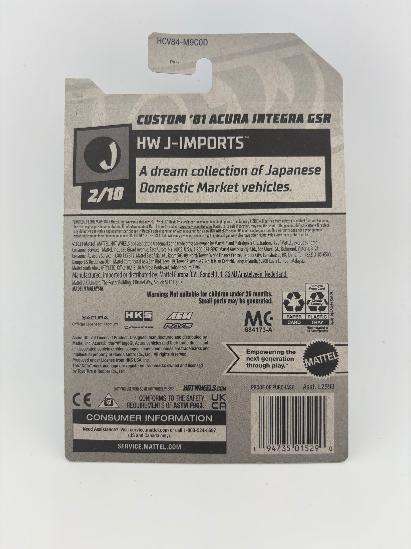 Hot Wheels Custom '01 Acura Integra GSR – HW J-Imports