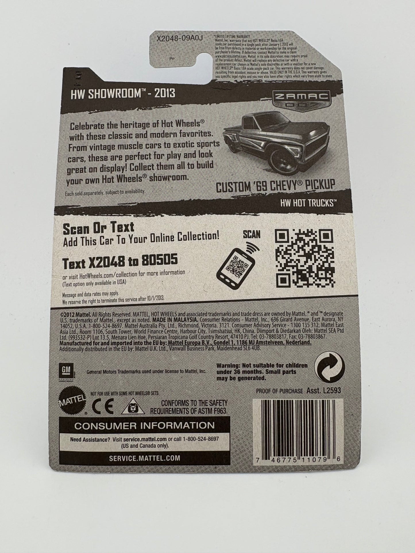 Hot Wheels Custom ’69 Chevy Pickup ZAMAC