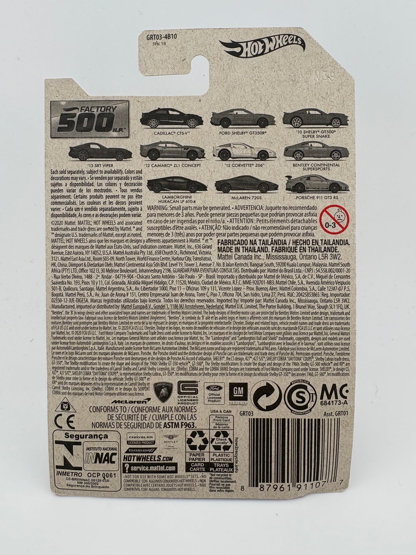 Hot Wheels Factory 500 – Ford Shelby GT350R (Error)