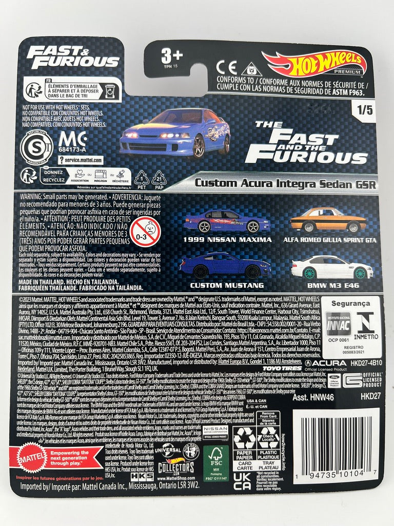Hot Wheels Fast & Furious – Custom Acura Integra Sedan GSR Fishwheels