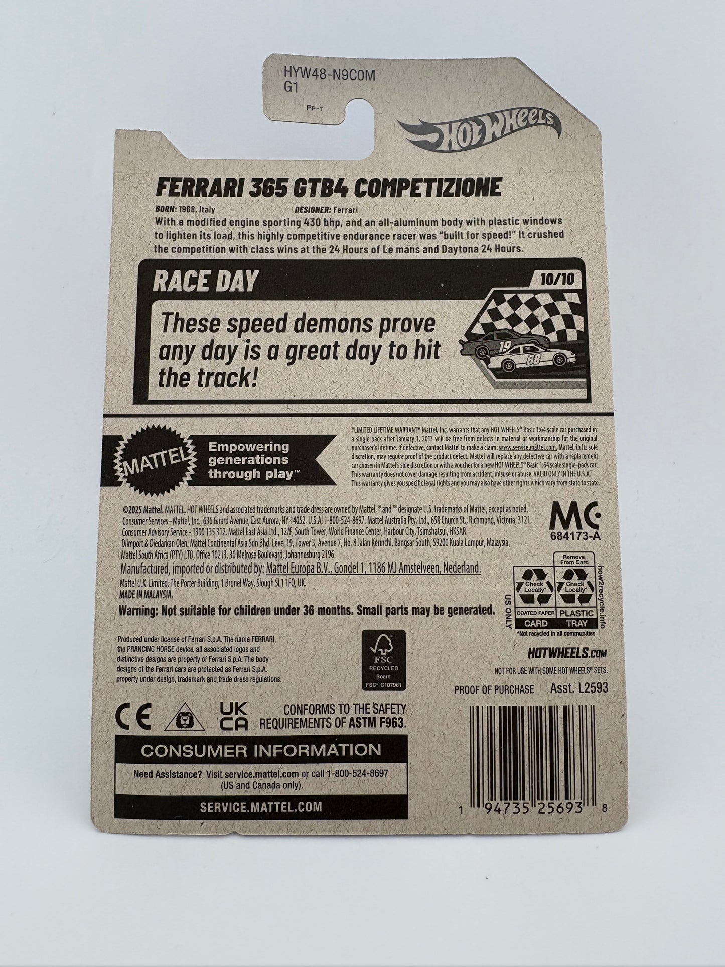 Hot Wheels – Ferrari 365 GTB4 Competizione (Race Day)
