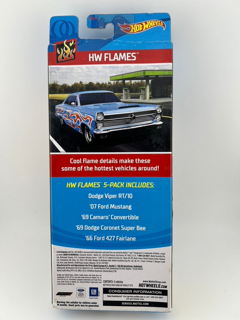 Hot Wheels HW Flames 5-Car Gift Pack Fishwheels