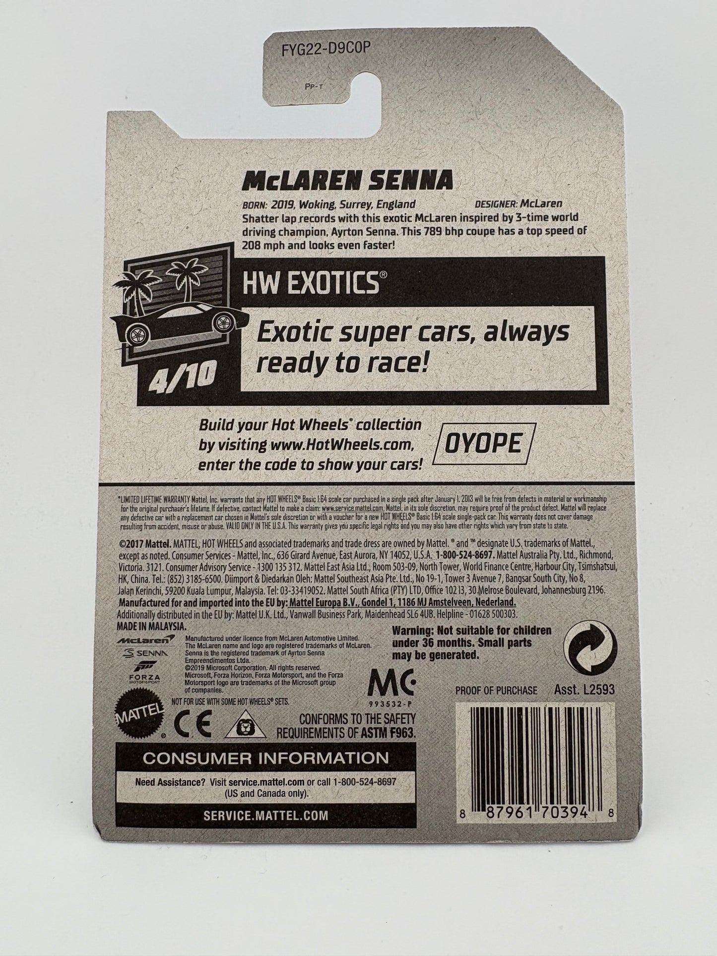 Hot Wheels McLaren Senna(Forza Horizon Orange)