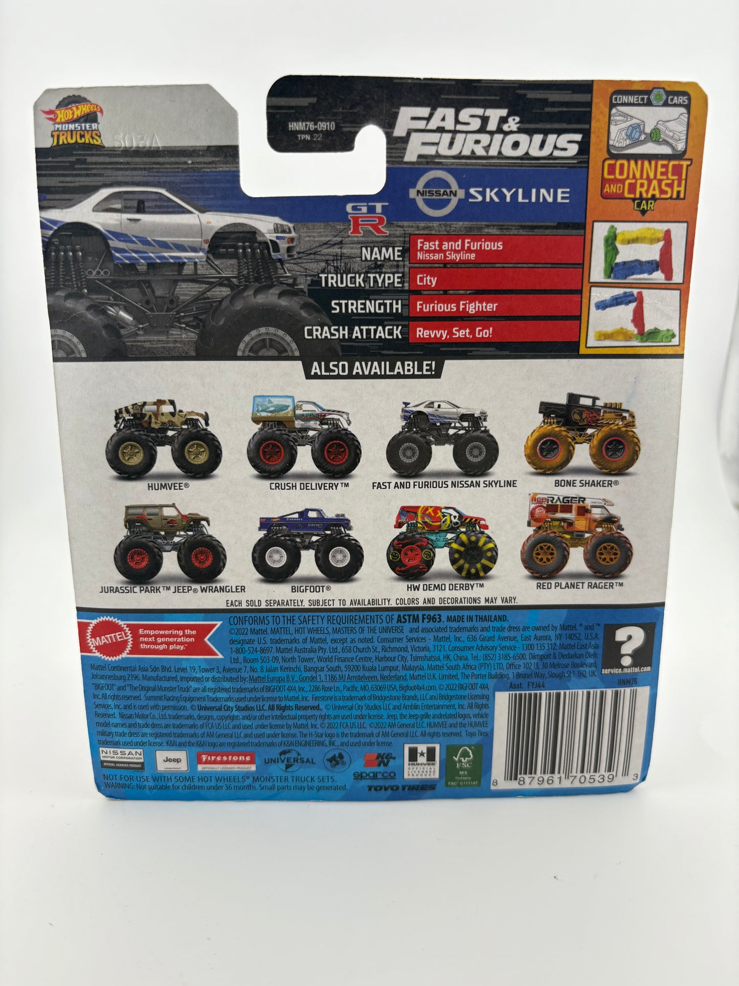 Hot Wheels Monster Trucks - Fast & Furious Nissan Skyline GT-R (R34)