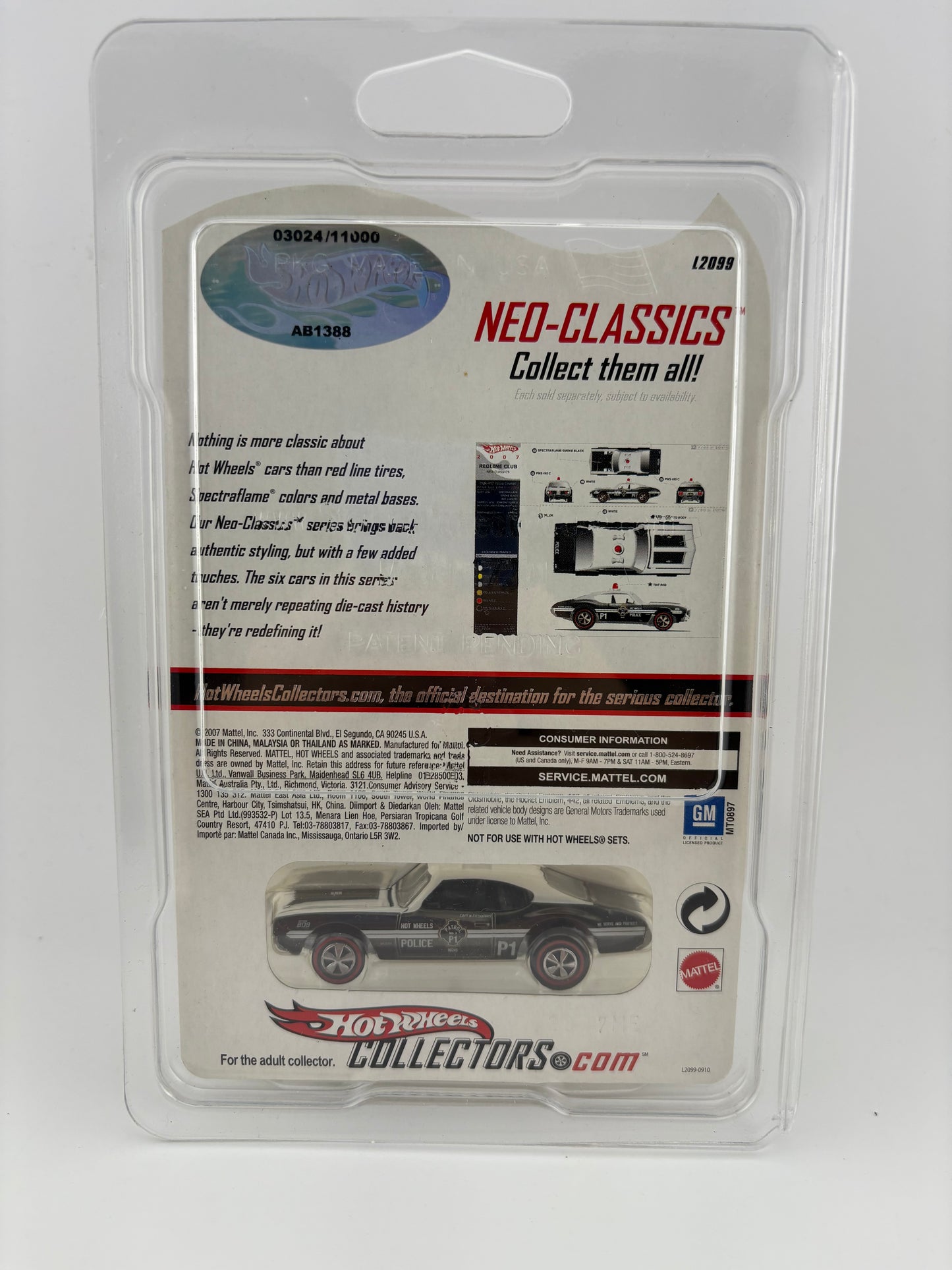 Hot Wheels Neo-Classics – Olds 442 Police Cruiser (Series 6)