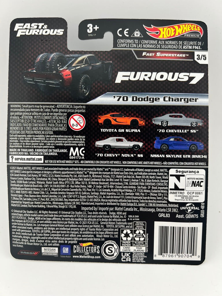 Hot Wheels Premium Fast & Furious ’70 Dodge Charger Fishwheels