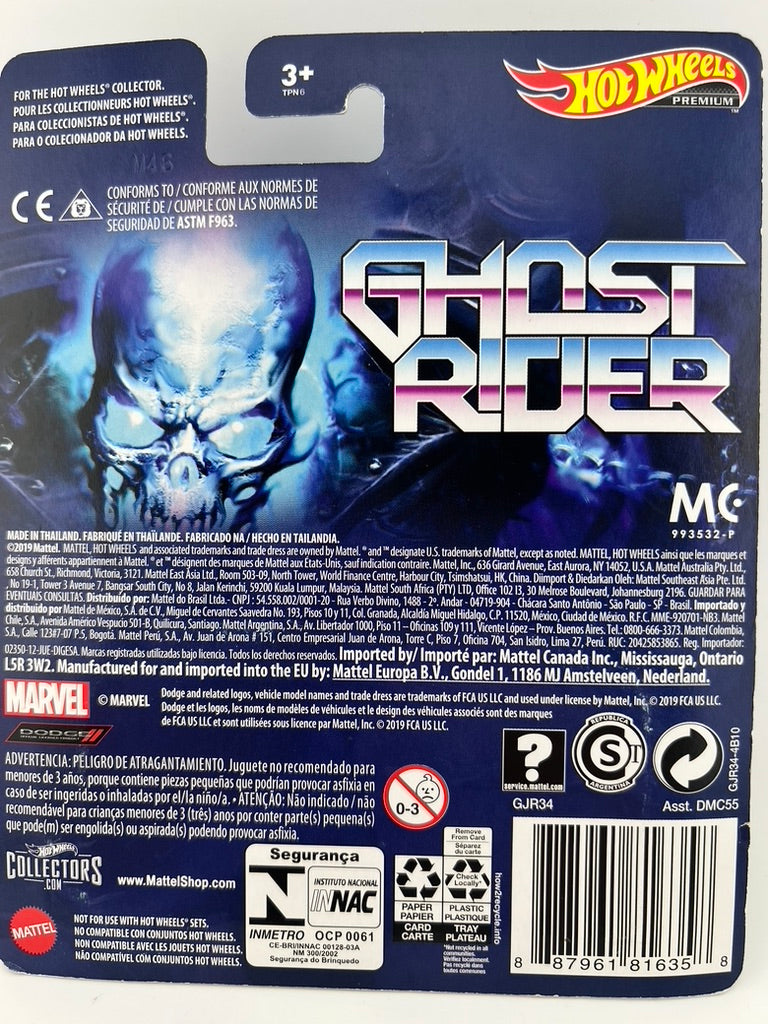 Hot Wheels Premium Pop Culture Marvel Ghost Rider Charger Fishwheels