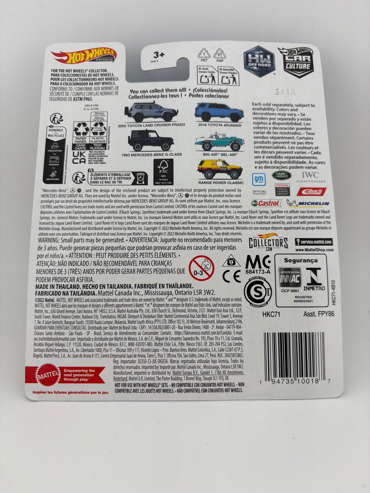 Hot Wheels Premium – Range Rover Classic (HW Off-Road Series)