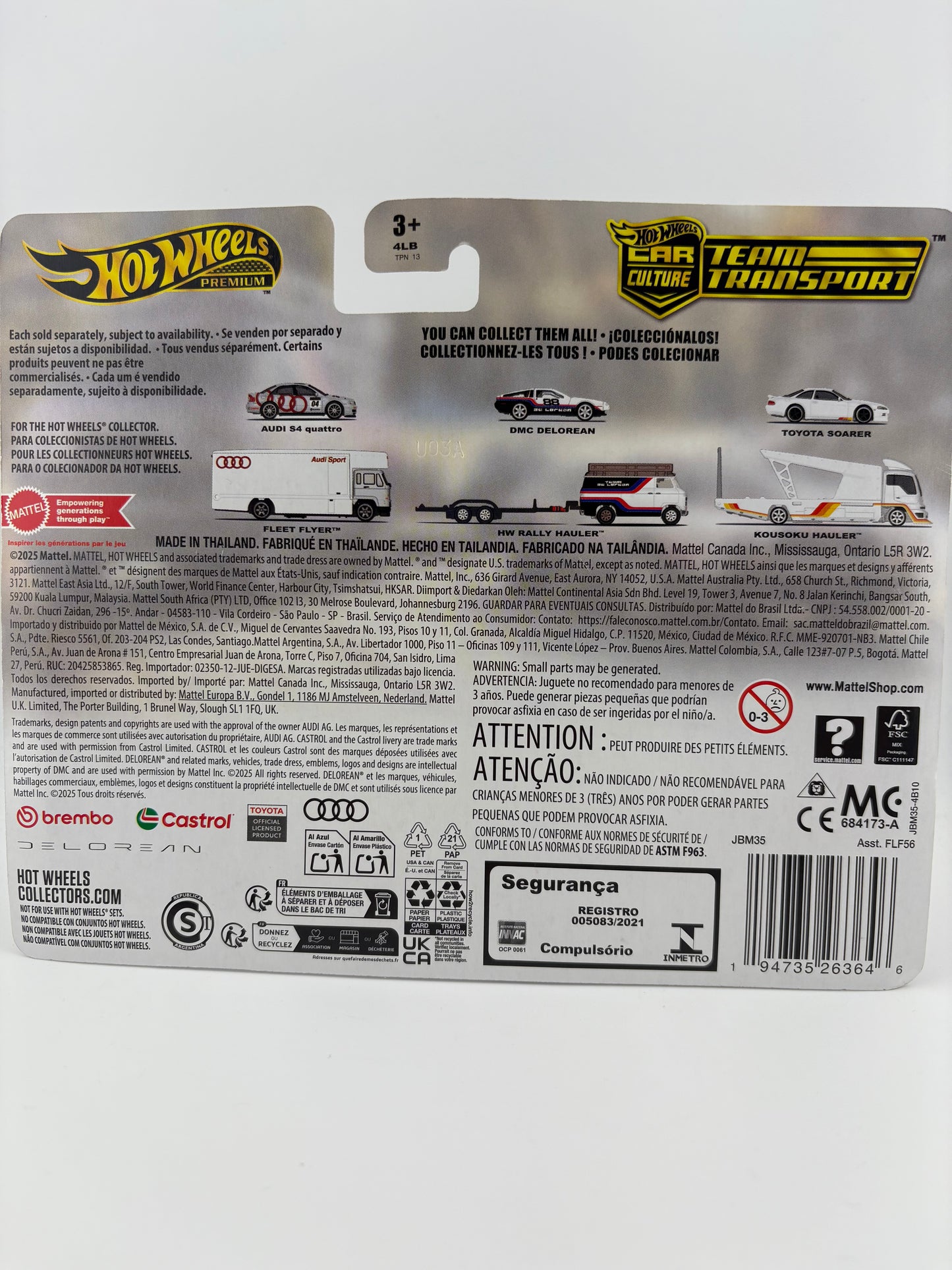 Hot Wheels Premium Team Transport – DMC DeLorean with HW Rally Hauler