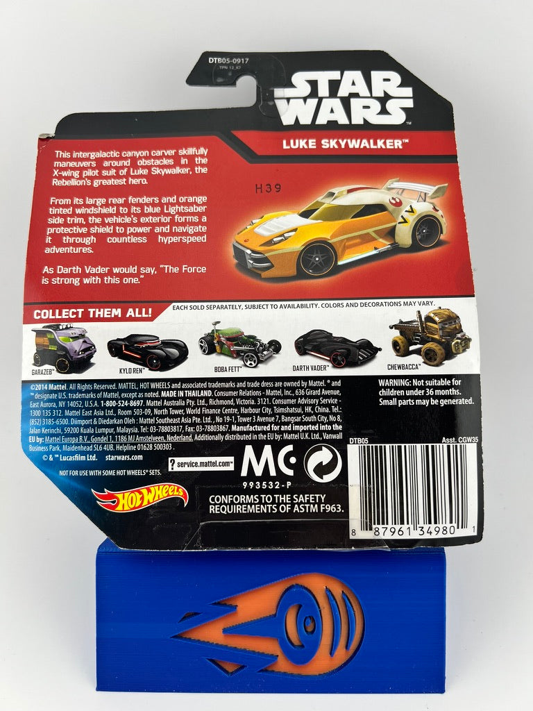 Hot Wheels Star Wars Luke Skywalker Character Car – 1:64 Scale Fishwheels