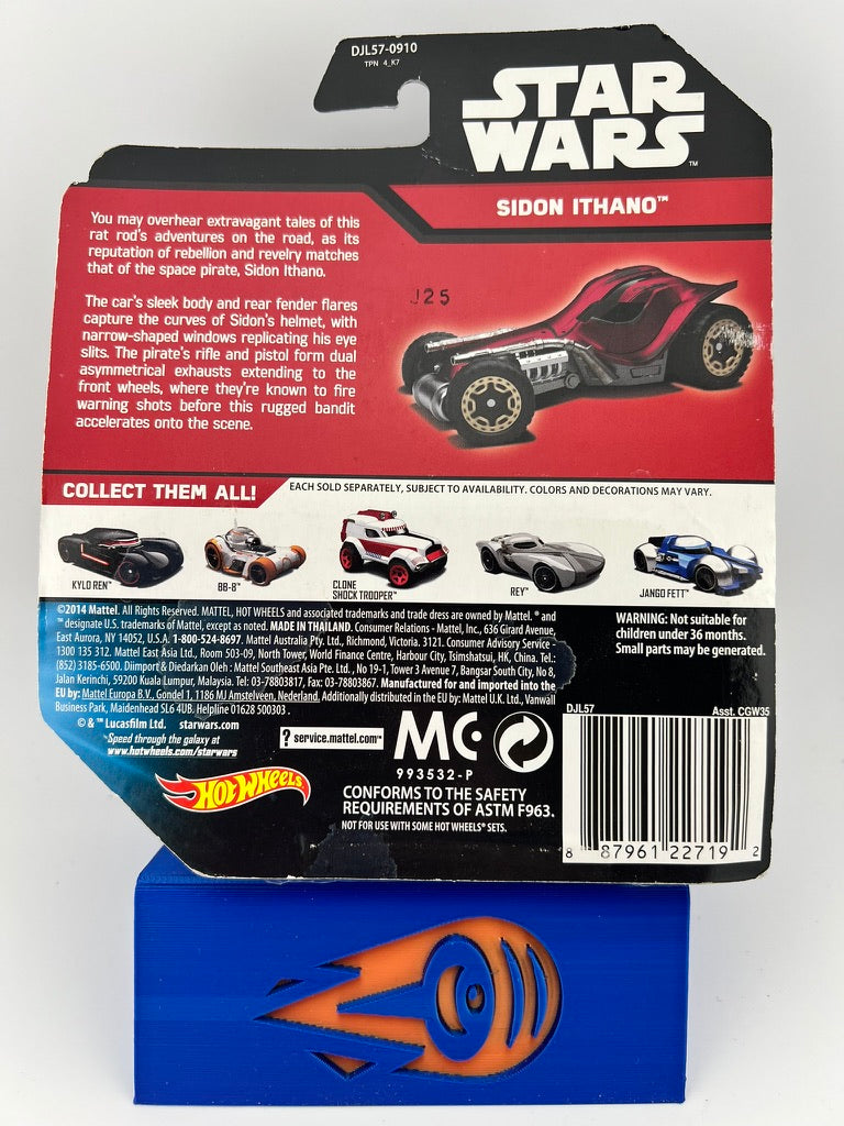 Hot Wheels Star Wars Sidon Ithano Character Car – 1:64 Scale Fishwheels