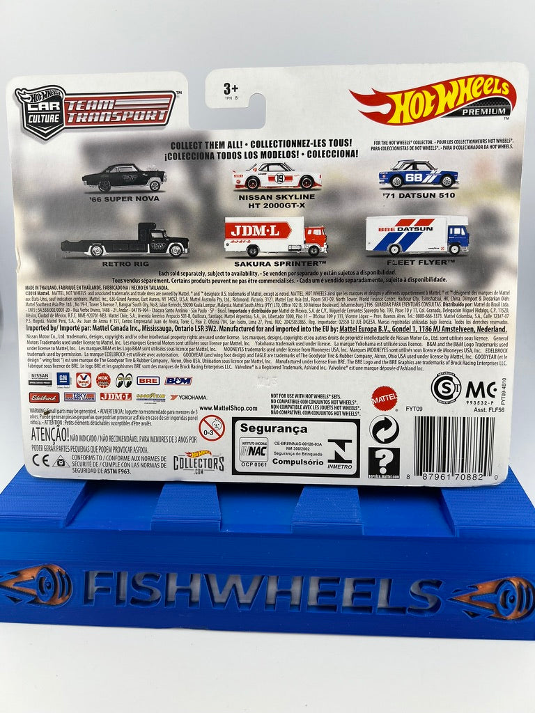 Hot Wheels Team Transport '66 Super Nova Retro Rig Fishwheels