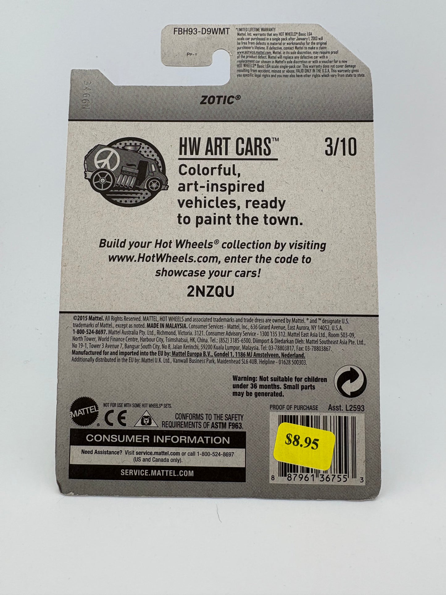 Hot Wheels Zotic – ZAMAC 2017 | HW Art Cars 3/10