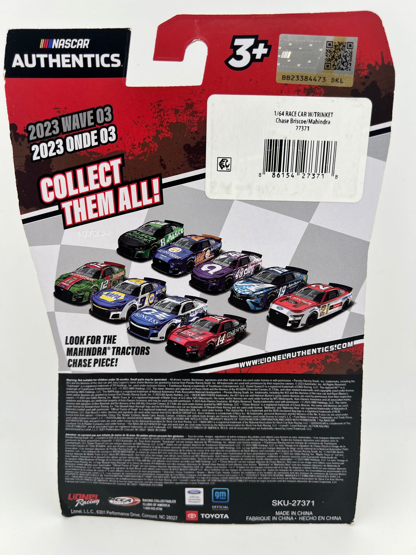 (CHASE) NASCAR Authentics Chase Briscoe #14 Mahindra Tractors Die-Cast 1:64 Scale