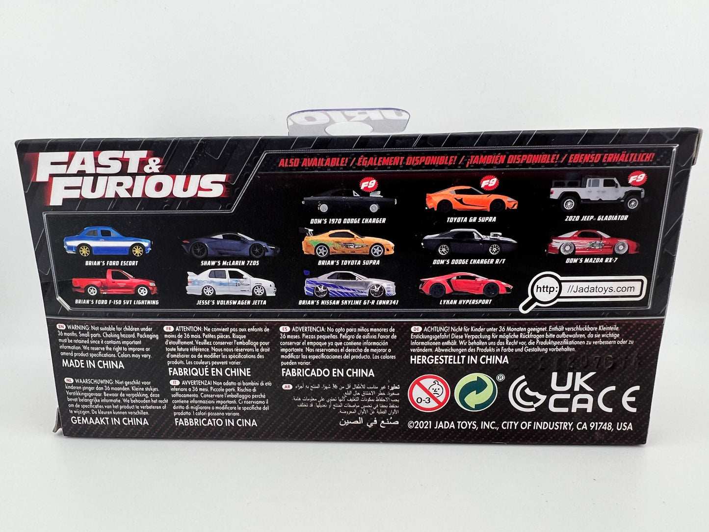 Jada Brian's Nissan Skyline GT-R (BNR34) Blue Fast & Furious 1:32 (Blue) Fishwheels