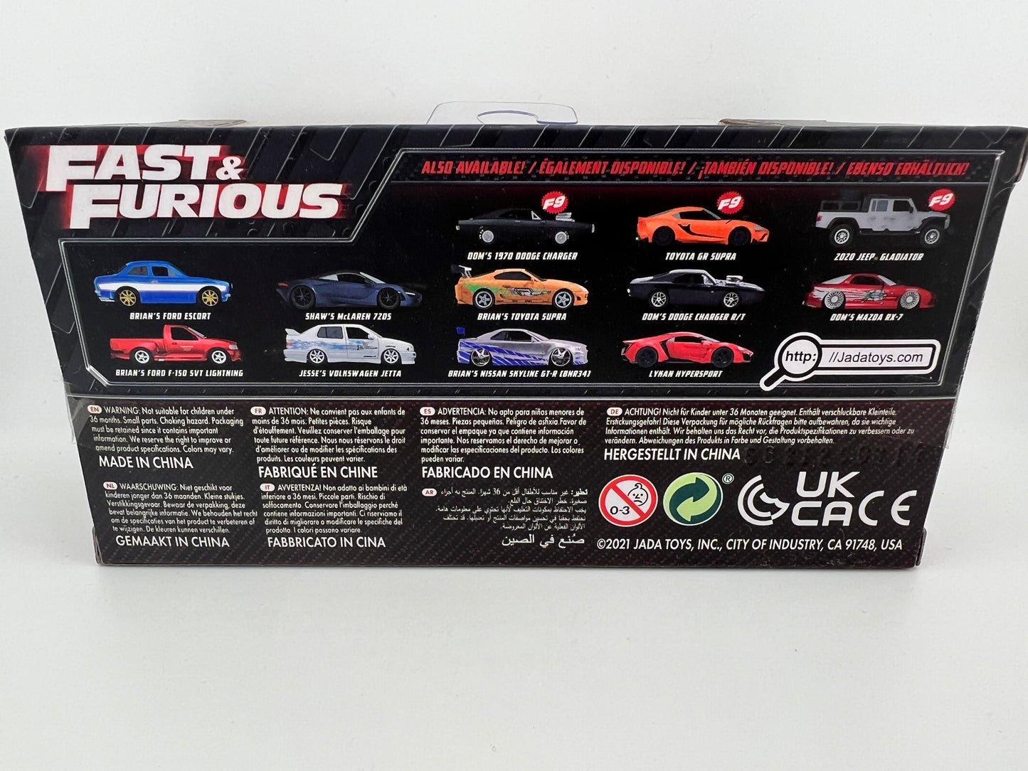 Jada Brian's Nissan Skyline GT-R (BNR34) Fast & Furious 1:32 (Silver) Fishwheels
