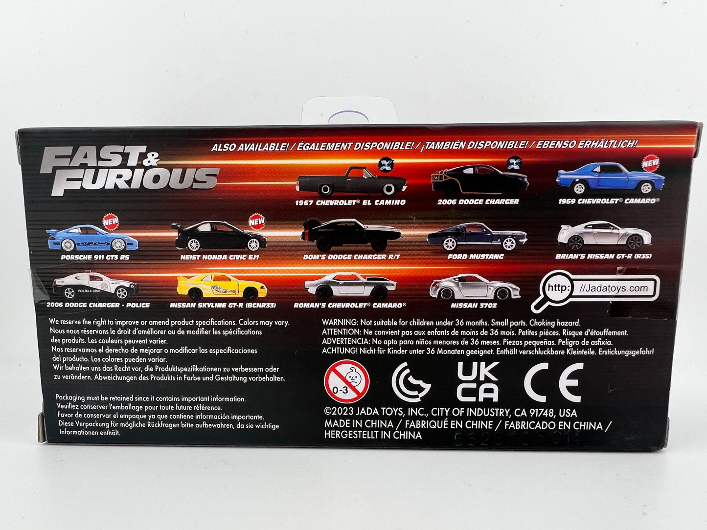 Jada Fast & Furious: Brian's Nissan Skyline GT-R R34 (Blue) 1:32 Scale Fishwheels