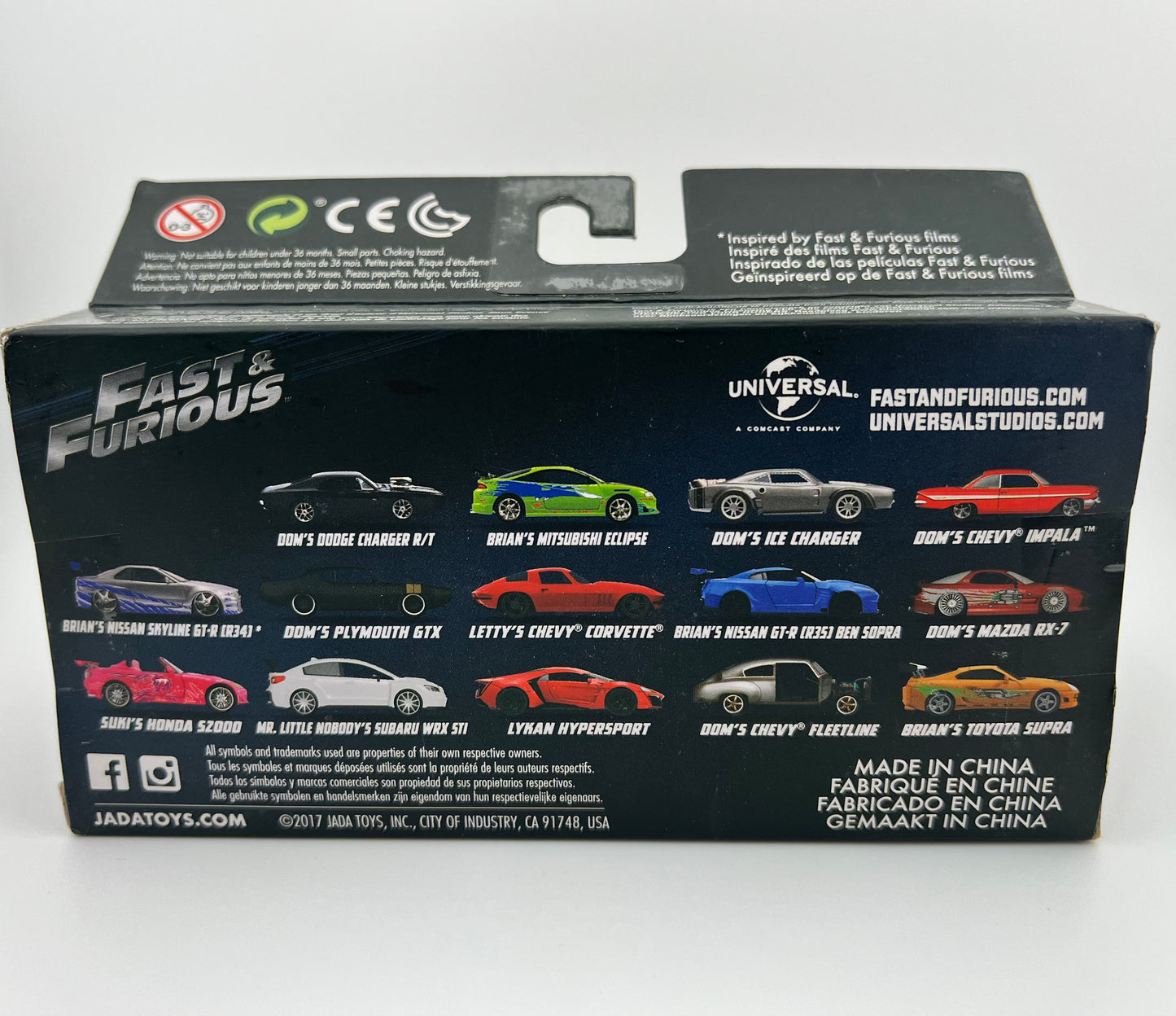 Jada Fast & Furious Brian's Toyota Supra 1:32 (White) Fishwheels