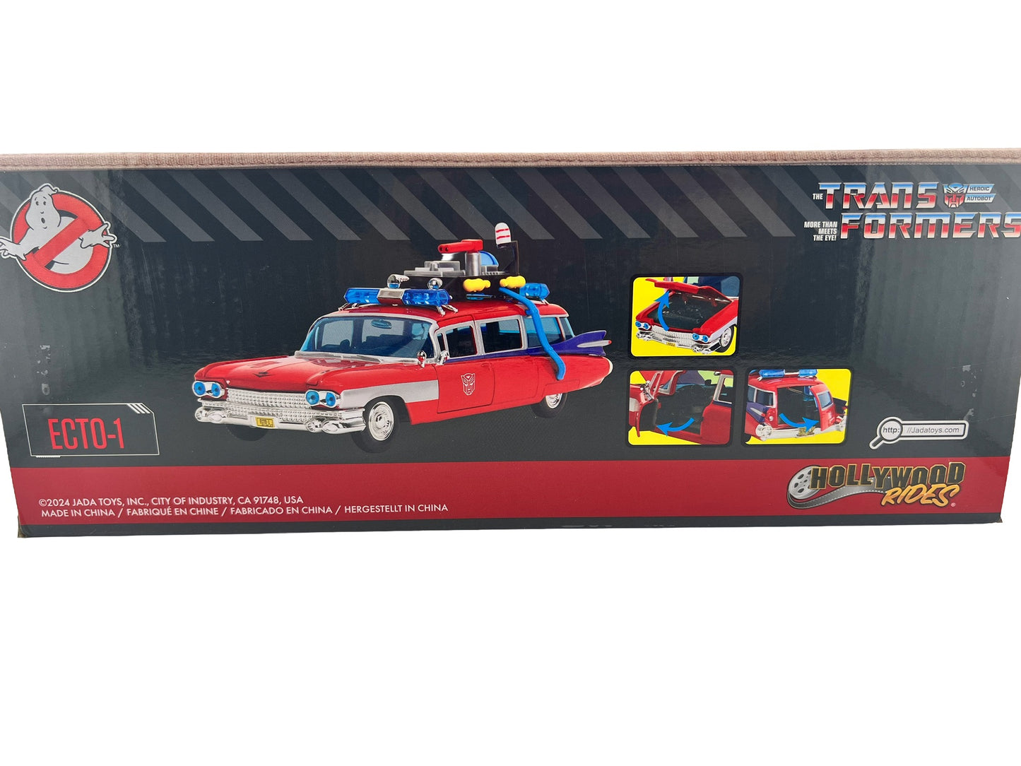 Jada Toys Ghostbusters x Transformers Ecto-1 (40 Years Transformers Edition) Fishwheels