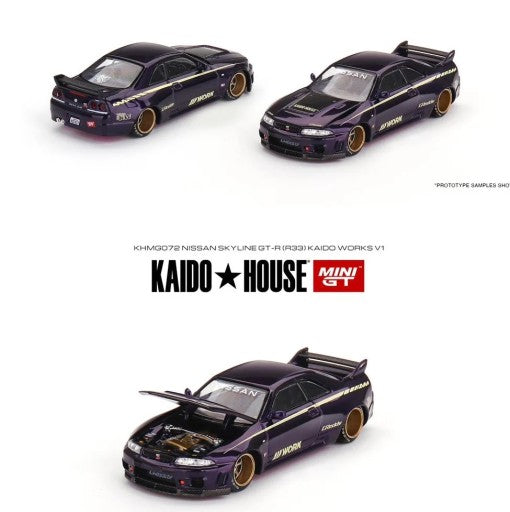 Kaido House x Mini GT Nissan Skyline GT-R (R33) - Carbon #163