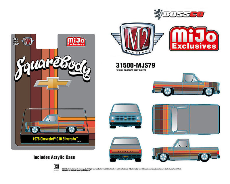 M2 Machines 1978 Chevrolet C10 Silverado Squarebody – Cool Grey(Chase)