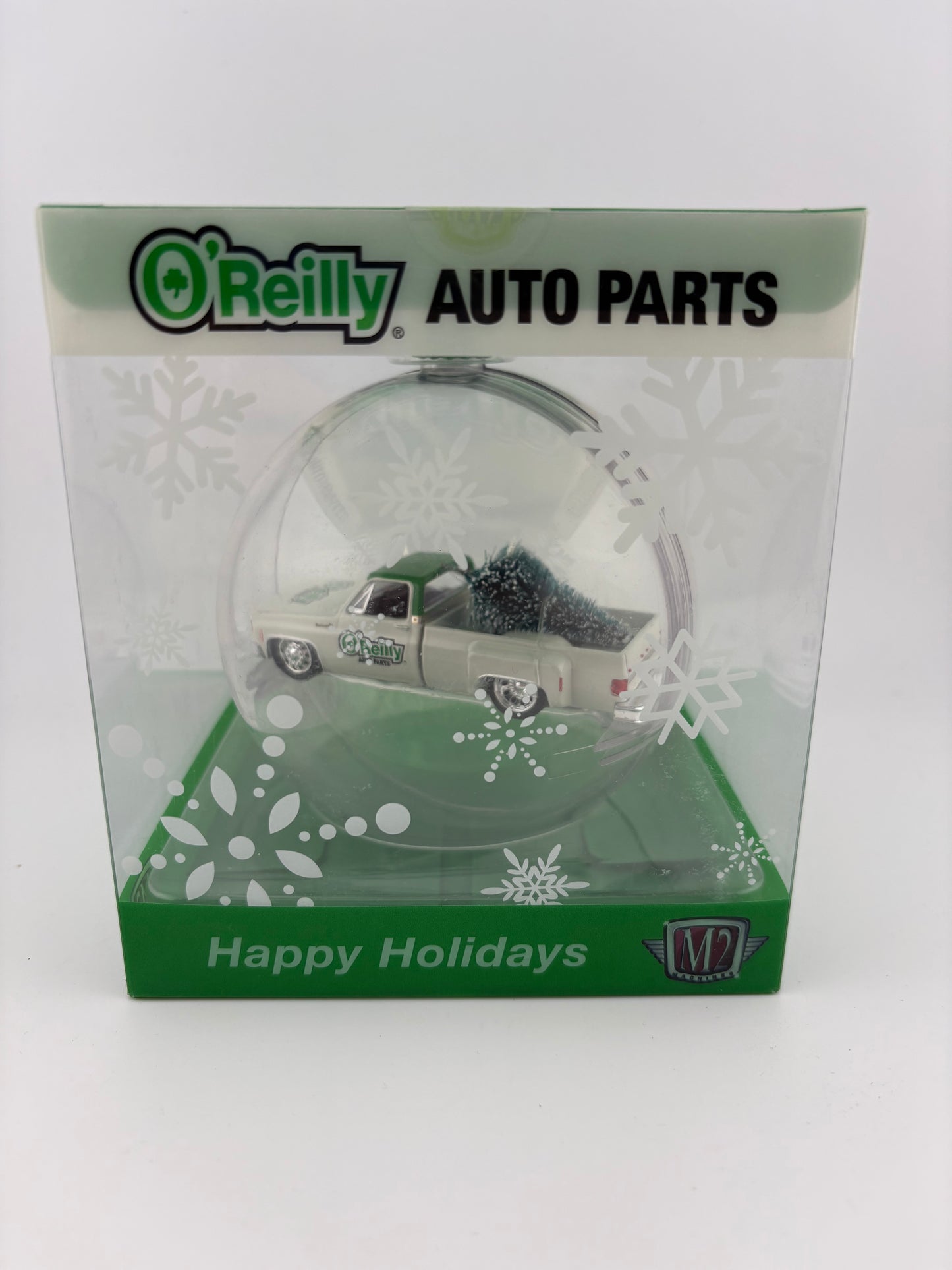 M2 Machines O'Reilly Auto Parts Exclusive '73 Chevrolet Dually Christmas Ornament