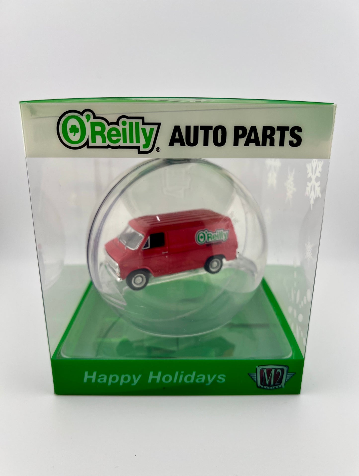M2 O'Reilly Ornament 1971 Chevy Red G10 Van 1/64 Scale Fishwheels