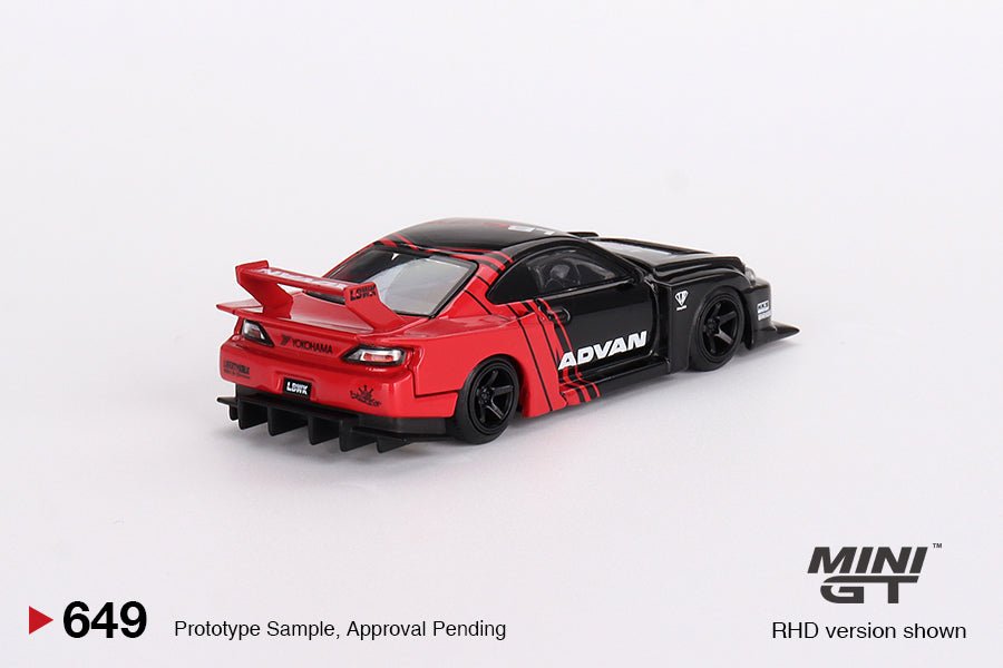 Nissan LB-Super Silhouette S15 Advan Mini GT Mijo Fishwheels Diecast