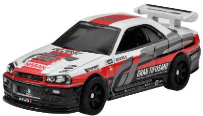 Nissan Skyline GTR (BNR34) Gran Turismo 7 Hot Wheels Car Culture Premium 1:64 Fishwheels