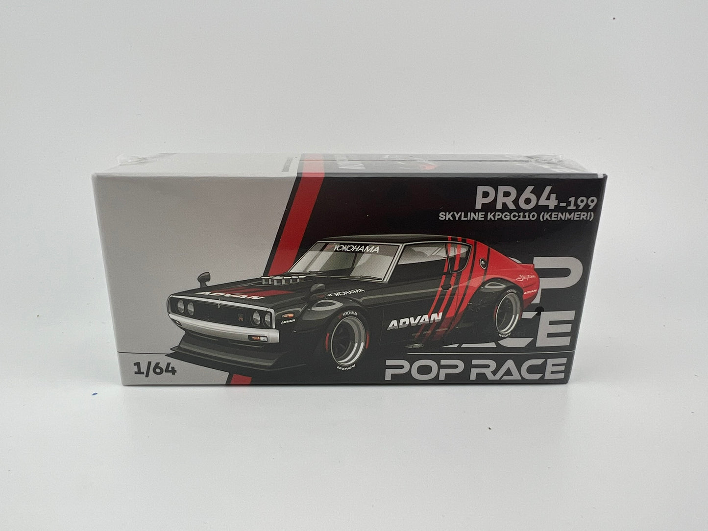 Pop Race 1:64 scale Nissan Skyline KPGC110 (Kenmeri) Fishwheels
