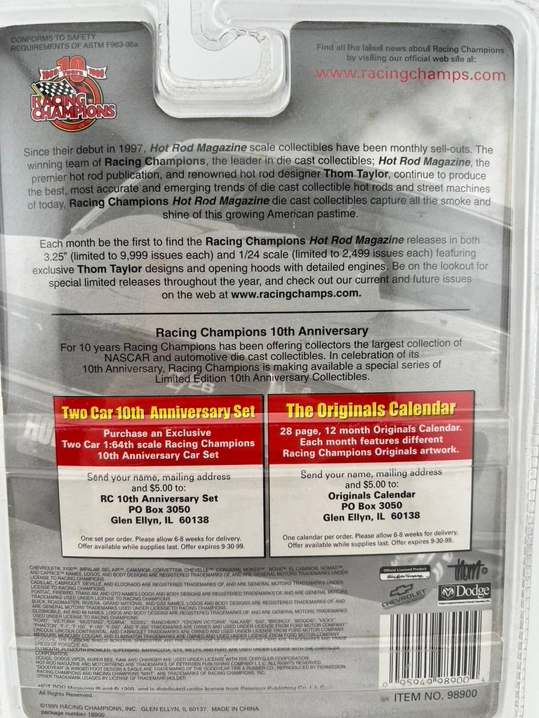 Racing Champions Hot Rod Magazine – ’37 Ford Coupe Fishwheels