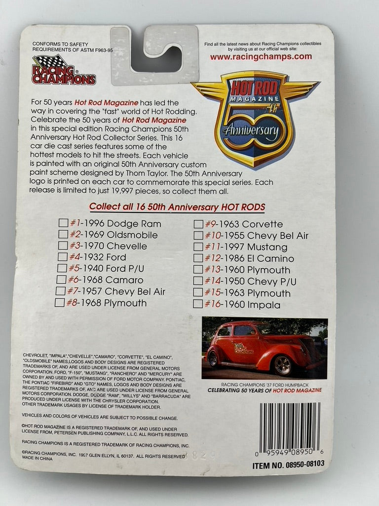 Racing Champions Hot Rod Magazine ’57 Chevy Bel Air Fishwheels