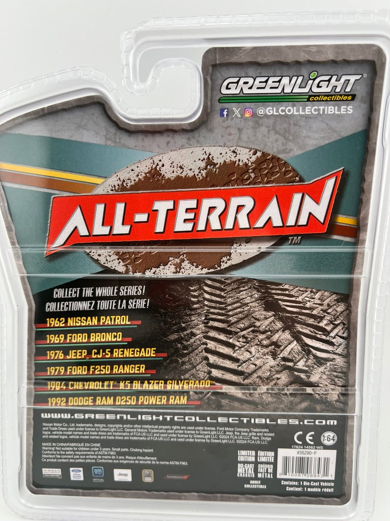 (Raw Chase) GreenLight 1992 Dodge Ram D250 Power Ram – All-Terrain Series Fishwheels